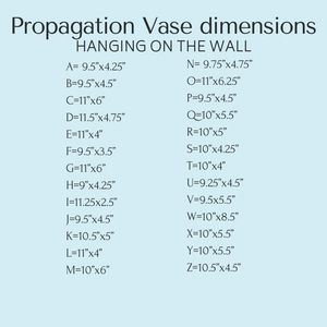 Alphabet Propagation Vase Letters