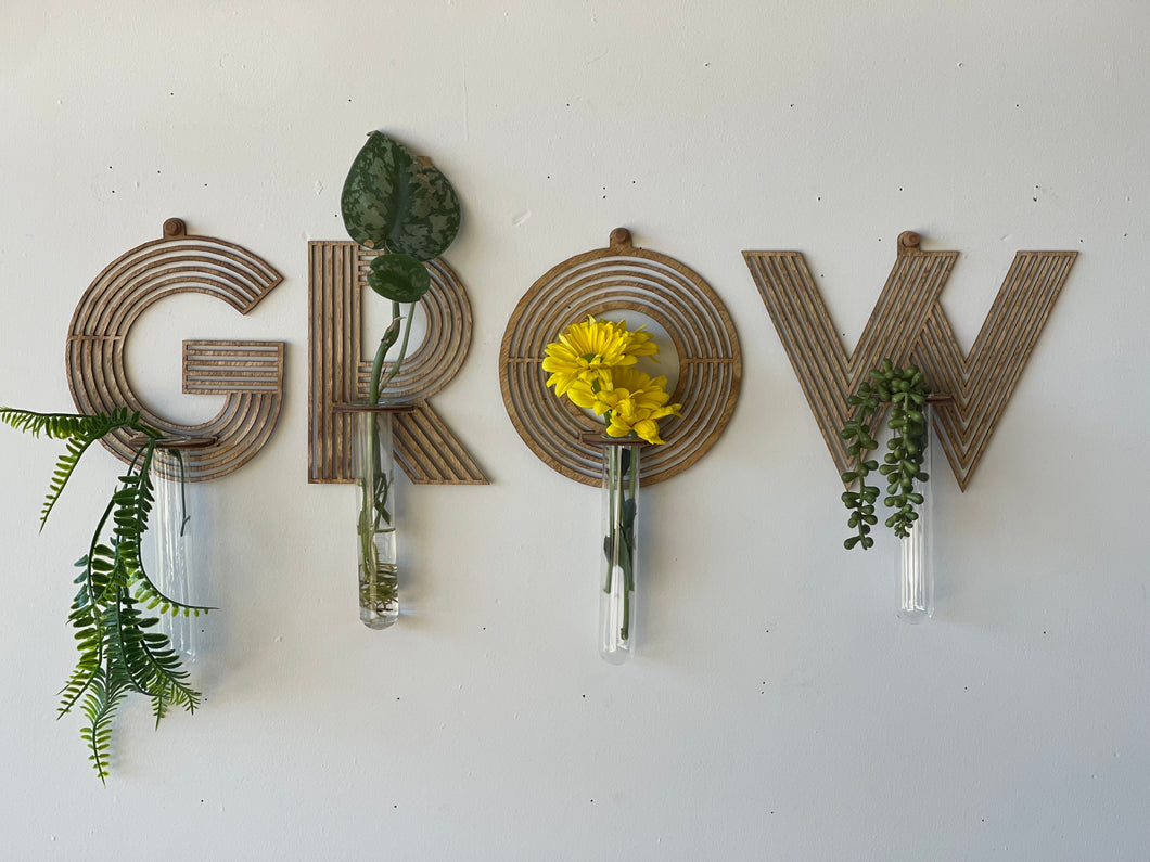 Propagation Vase  GROW Sign