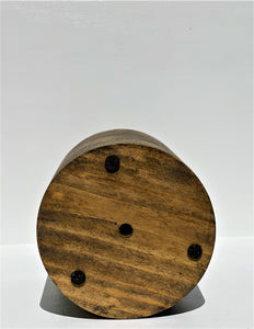 Minimalist Wood Planter Round ( Walnut Finish )