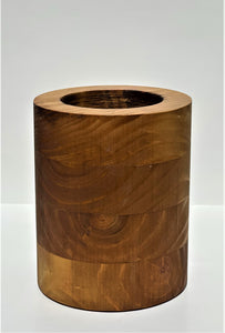 Minimalist Wood Planter Round ( Golden Oak Finish )